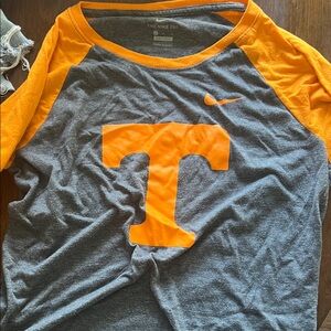 Nike Tennessee Volunteers Orange and Gray Raglan Tee